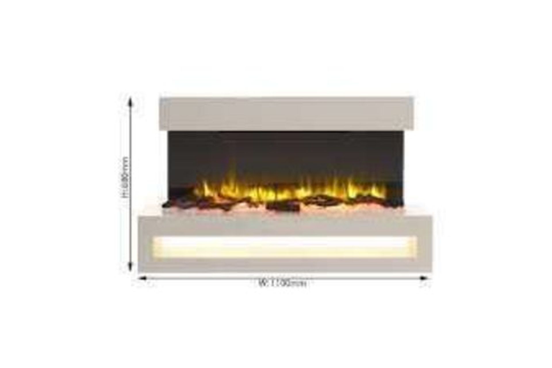 RRP £220 Boxed Wooden Fireplace Mantel (Part Lot Missing Fire)