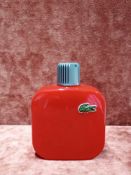RRP £55 Unboxed 100Ml Tester Bottle Of Lacoste L.12.12 Rouge Eau De Toilette Spray Ex-Display