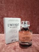 RRP £85 Boxed 80Ml Tester Bottle Of Givenchy Paris L'Interdit Eau De Parfum Spray