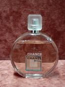 RRP £90 Unboxed 100Ml Tester Bottle Of Chanel Chance Eau Tendre Eau De Toilette Spray Ex-Display