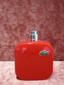 RRP £55 Unboxed 100Ml Tester Bottle Of Lacoste L.12.12 Rouge Eau De Toilette Spray Ex-Display