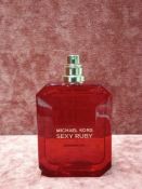 RRP £65 Unboxed 100Ml Tester Bottle Of Michael Kors Sexy Ruby Eau De Parfum Spray Ex-Display