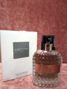 RRP £80 Boxed 100Ml Tester Bottle Of Valentino Uomo Edt Spray