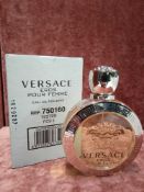 RRP £70 Boxed 100Ml Tester Bottle Of Versace Eros Pour Femme Eau De Toilette Spray