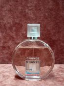 RRP £90 Unboxed 100Ml Tester Bottle Of Chanel Chance Eau Vive Eau De Toilette Spray Ex-Display