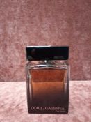 RRP £75 Unboxed 100Ml Tester Bottle Of Dolce And Gabbana Eau De Parfum Spray Ex-Display