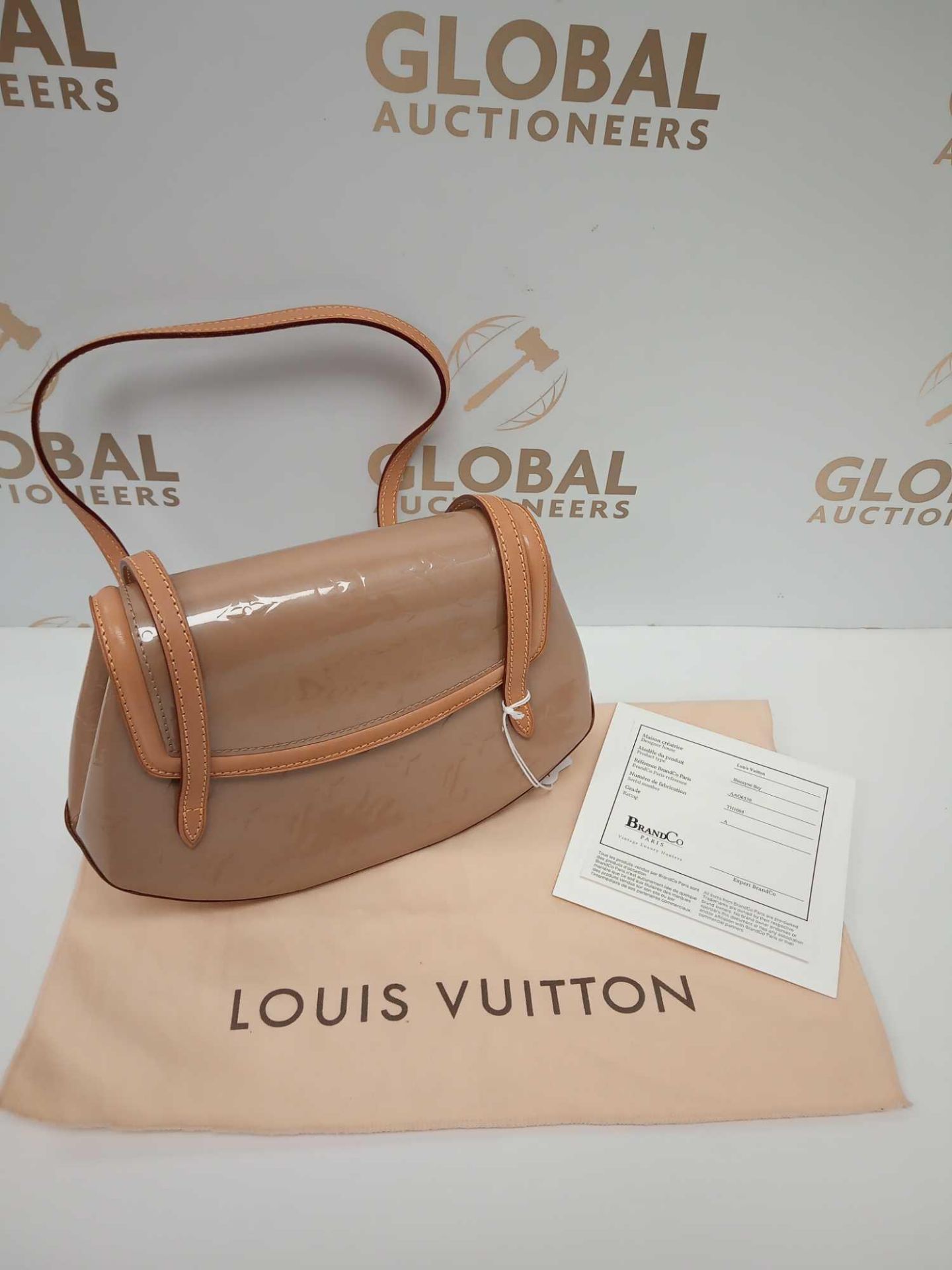 RRP £800 Louis Vuitton Biscayne Bay Pm Biege Coated Canvas Monogram Vernis Shoulder Bag (Aao6530)Gra