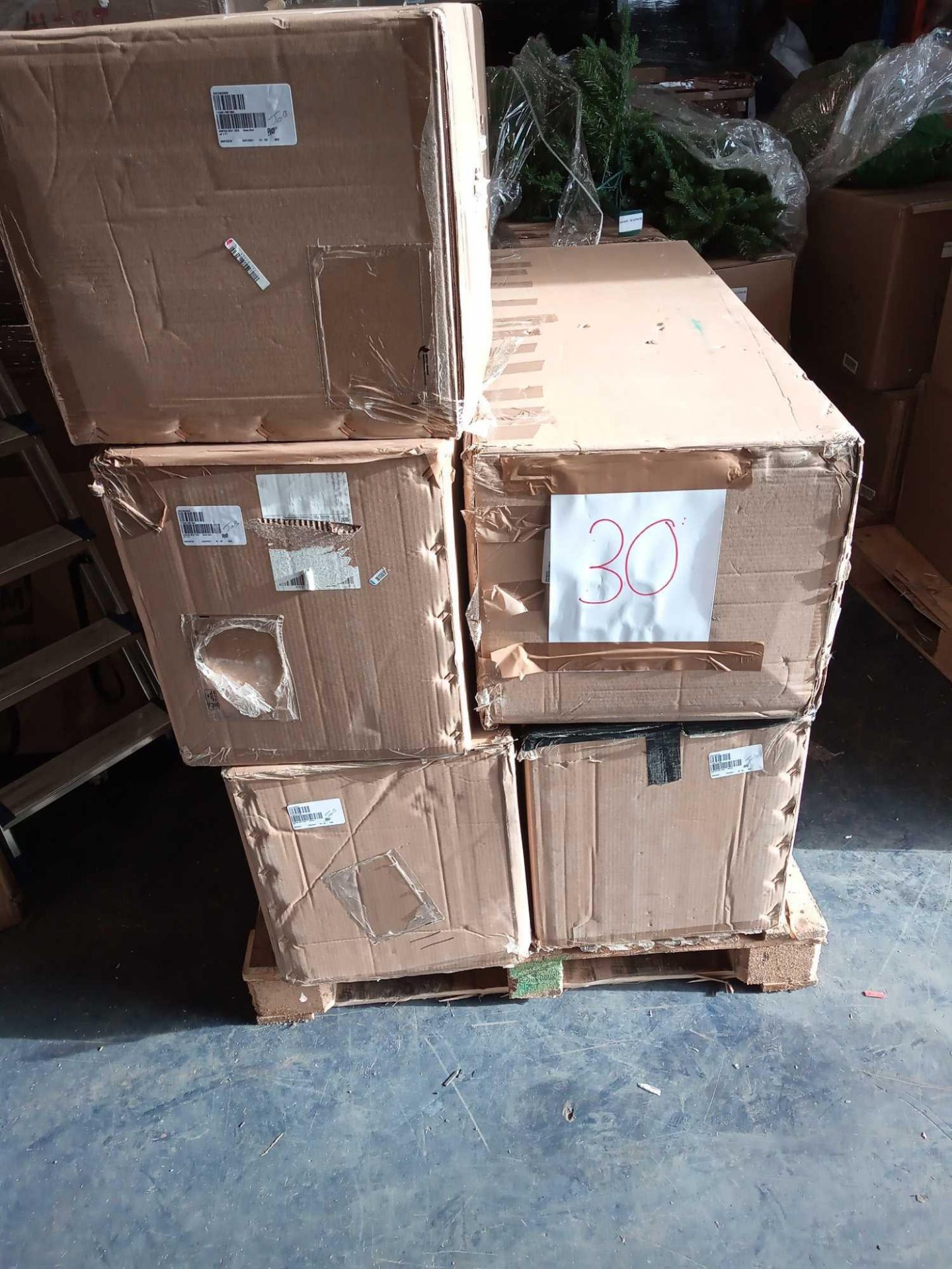 RRP £1000 - Pallet To Contain 5 Christmas Trees In An Assortment Of Sizes And Styles