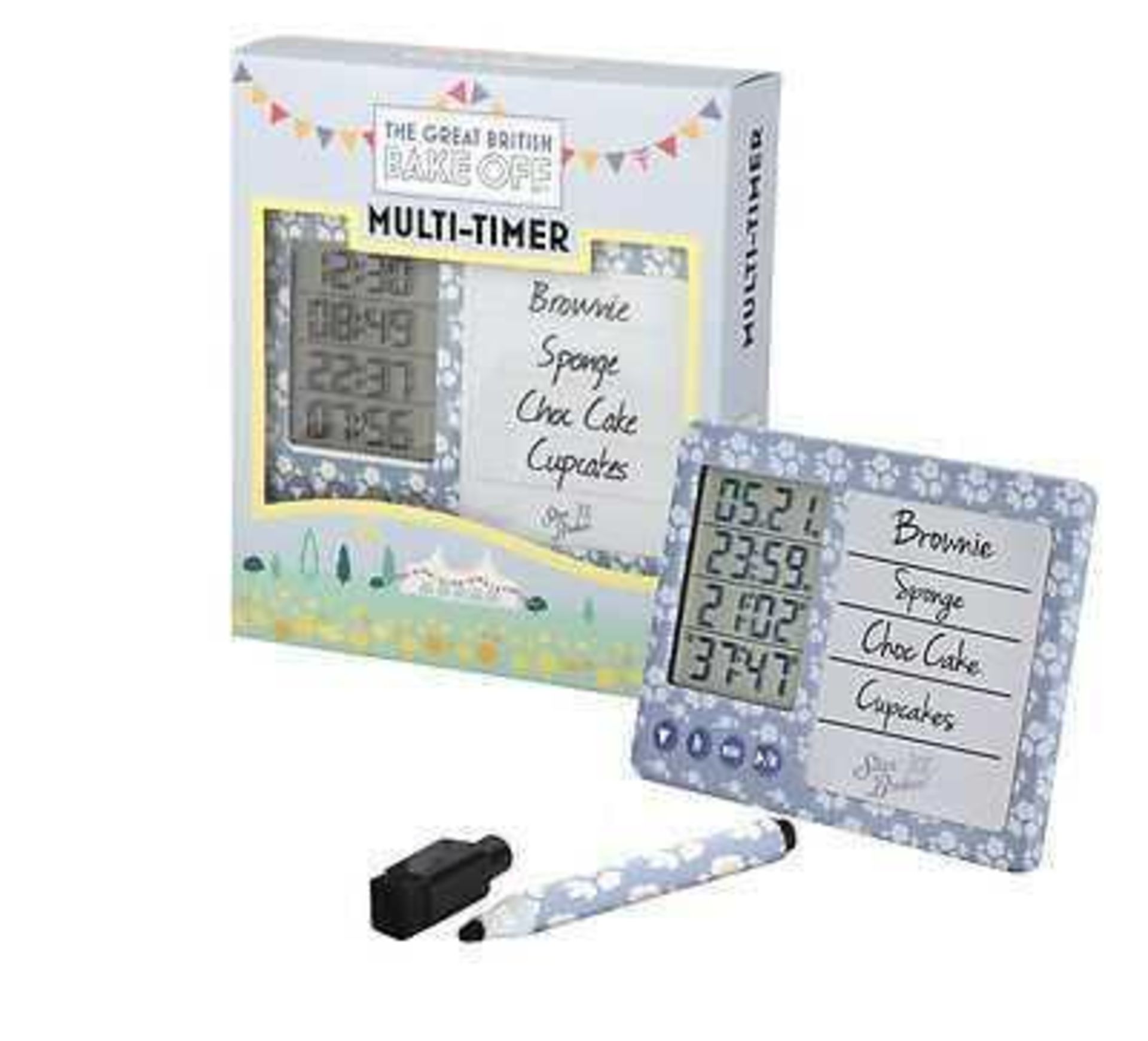 RRP £130 Lot To Contain 10 Brand New Boxed Great British Bake Off Multi Timers With Whiteboard - Image 2 of 2