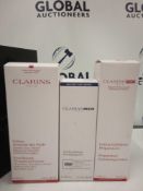 RRP £150 Gift Bag To Contain 3 Brand New Unused Testers Of Assorted Clarins Paris Beauty Products To