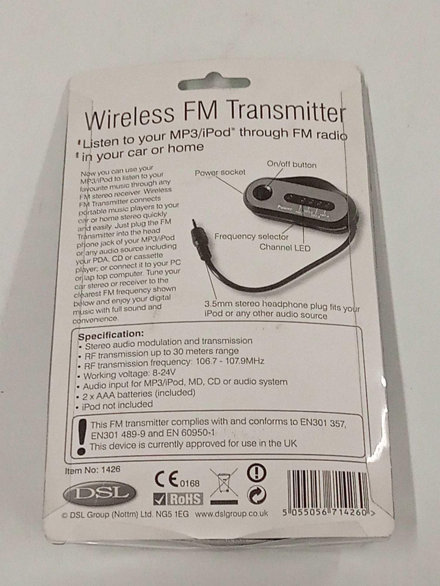 RRP £500 Lot To Contain 100 Brand New Boxed Wireless Fm Transmitters (Appraisals Available On - Image 3 of 3
