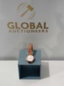 RRP £100 Unboxed Lorus Rose Gold Mesh Slim Designer Women's Watch