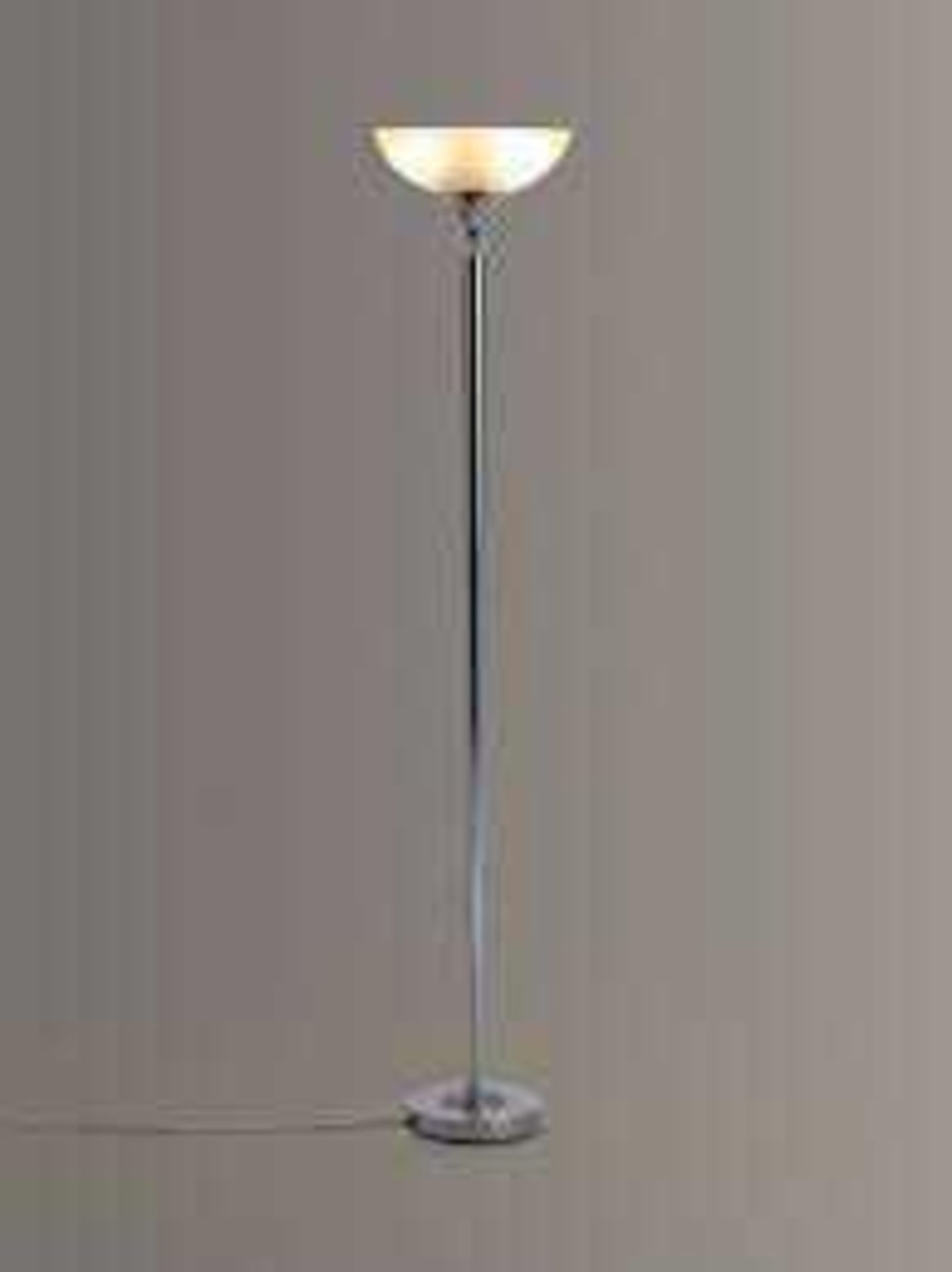 RRP £100 Boxed Azure 2 Light Uplighter Satin Nickel Light