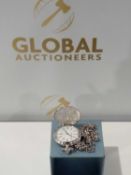 RRP £100 Boxed Limit Stainless Steel Silver Pocket Watch