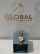 RRP £130 Unboxed Women's Designer DKNY Silver And Gold Stainless Steel Wrist Watch