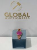 RRP £120 Unboxed Odesa Storm Women's Designer Rose Gold And Purple Face Wrist Watch
