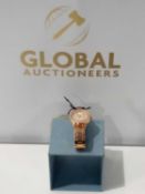 RRP £100 Unboxed Rose Gold And Crystal Design Women's Limit Designer Wrist Watch