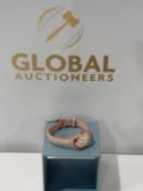 RRP £110 Unboxed Women's Designer Guess Snake Skin Design And Rose Gold Face Slim Wrist Watch