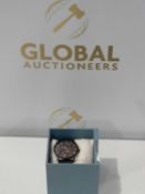 RRP £120 Boxed Skagen Men's Designer Mesh And Stainless Steel Dark Silver Wrist Watch