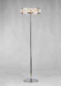 RRP £220 Boxed Diyas Torre Floor Lamp 5 Light Polished Chrome/ Crystal Light