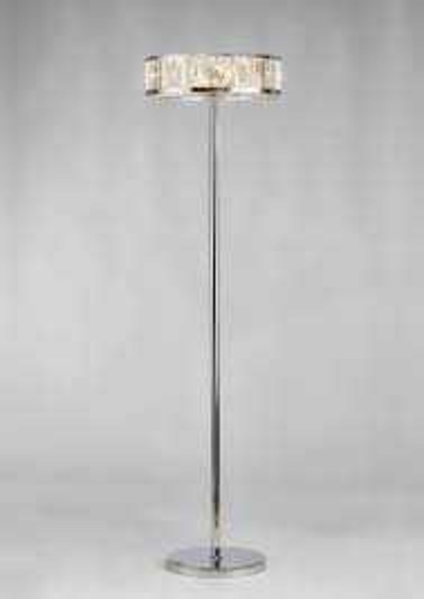 RRP £220 Boxed Diyas Torre Floor Lamp 5 Light Polished Chrome/ Crystal Light