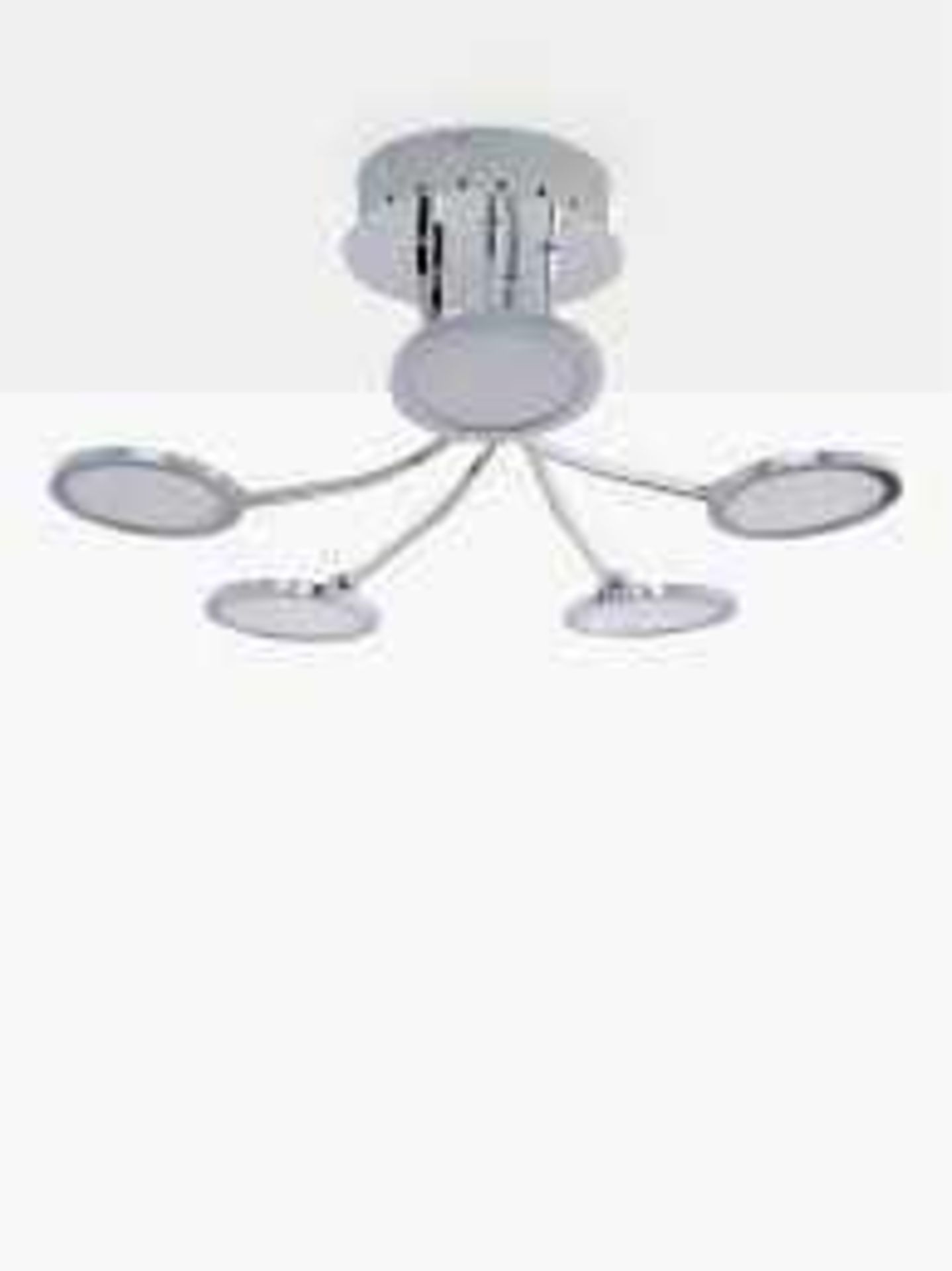 RRP £175 Lot To Contain Boxed John Lewis Malmo 5-Light Integrated Semi Flush In Polished Chrome Fini