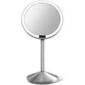 RRP £200 Lot To Contain Two Boxed Simplehuman Sensor Mirrors