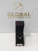 RRP £120 Boxed Sesky Black Crystal Design Women's Designer Slim Wrist Watch