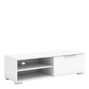 RRP £200 - New Boxed 'Mikado' Television Unit In White High Gloss