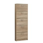 RRP £170 - Boxed 'Step 5' Oak Tree Shoe Cabinet