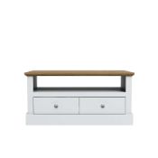 RRP £200 - Boxed 'Devon' White 2 Drawer Coffee Table (Appraisals Available On Request) (Pictures For