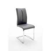 RRP £300 - Boxed 3 'Tavis' Grey Dining Chairs (Appraisals Available On Request) (Pictures For