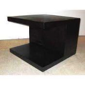 RRP £100 - Boxed 'Helsinki' Lamp Table In Black Ash Finish (Appraisals Available On Request) (