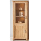 RRP £200 - New Boxed 'Canyon' Display Cabinet In Oak