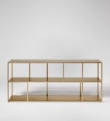 RRP £300 Lot To Contain Boxed Swoon Aero Shelving In Brass Frame