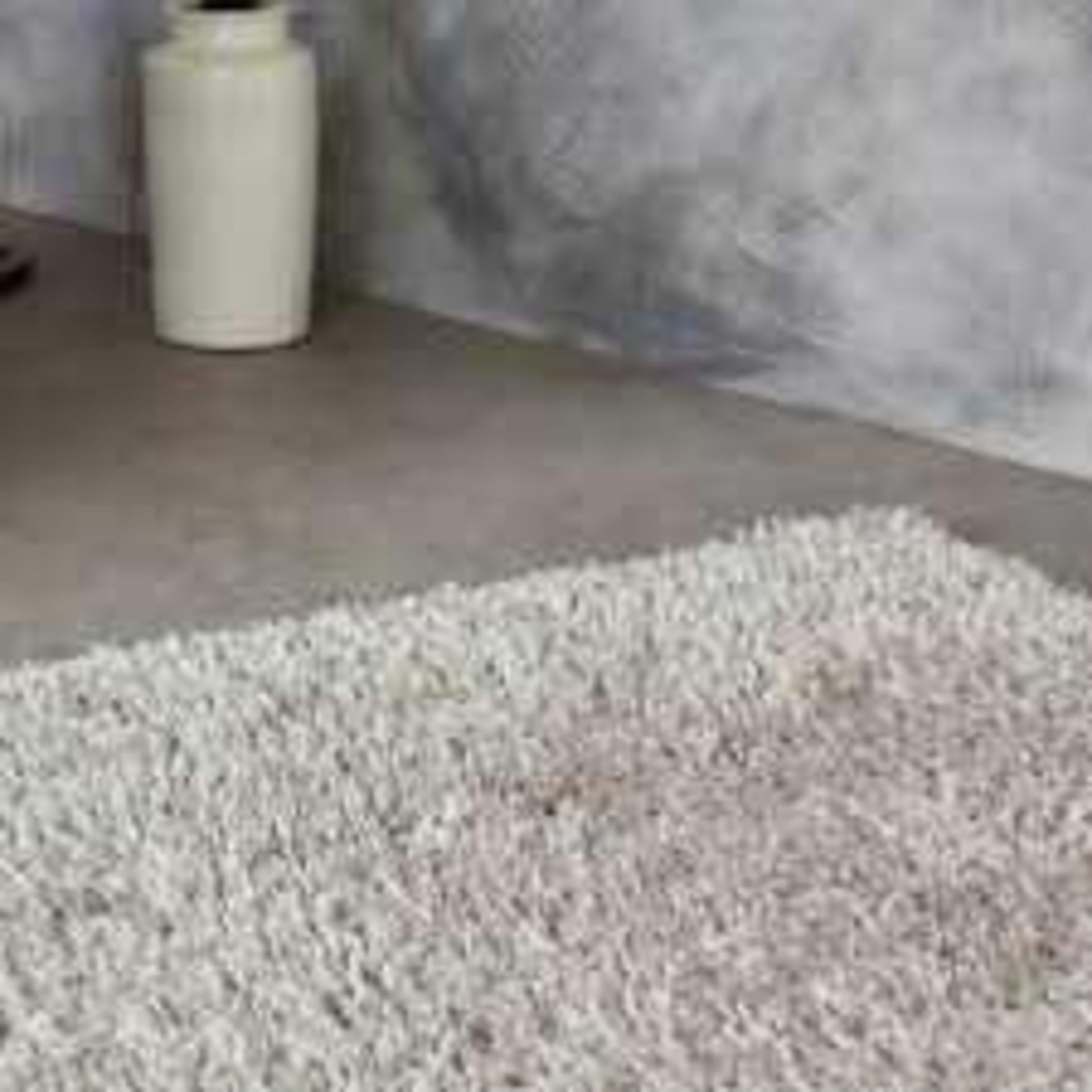 RRP £180 Rolled Soft Shaggy Grey Rug Silver/ Grey 160X230Cm