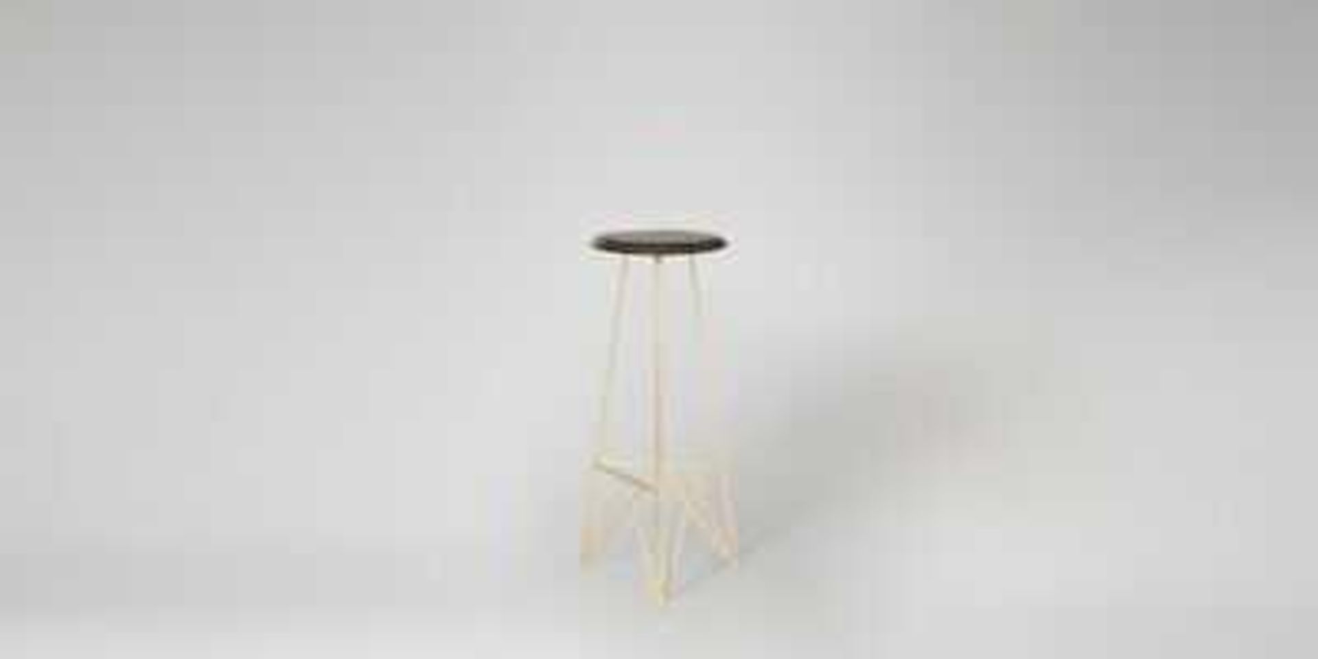 RRP £100 Boxed Swoon Designer Kato Stool In Gold Leaf