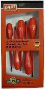 Combined RRP £120 Lot To Contain Four Boxed Dart 5 Piece Insulated Screwdriver Set