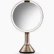 RRP £200 Boxed Simple Human Sensor Mirror 5X Magnification With Ring Light