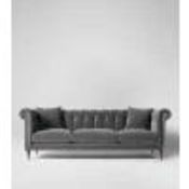 RRP £2000 Boxed Swoon Milward Sofa In Linen Cotton Sofa RRP £2000 Boxed Swoon Milward Sofa In Linen