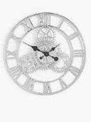 RRP £130 Lot To Contain Boxed John Lewis Aluminium Cog Wall Clock (Quartz Accuracy)