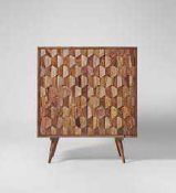RRP £450 Boxed Swoon Designer Zabel Cabinet In Mango