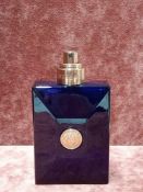 RRP £65 Unboxed 100Ml Tester Bottle Of Versace Dylan Blue Eau De Toilette Spray Ex-Display