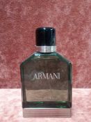 RRP £50 Unboxed 100Ml Tester Bottle Of Armani Eau De Cedre Eau De Toilette Spray Ex-Display