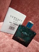 RRP £70 Boxed 100Ml Tester Bottle Of Versace Eros Eau De Toilette Spray