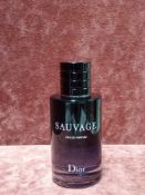 RRP £80 Unboxed 100Ml Tester Bottle Of Dior Sauvage Eau De Parfum Spray Ex-Display