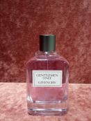 RRP £80 Unboxed 100Ml Tester Bottle Of Givenchy Gentlemen Only Edt Spray Ex Display