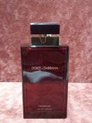 RRP £75 Unboxed 100Ml Tester Bottle Of Dolce And Gabbana Intense Eau De Parfum Spray Ex-Display