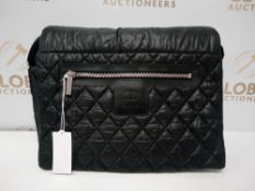 RRP £2690 Chanel Coco Cocoon Messenger Black Canvas Shoulder Bag (Aao7781)Grade A