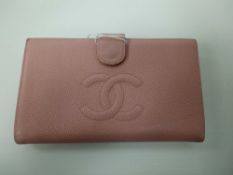 RRP £890 Chanel Pink Logo Bifold Wallet (Aa07983) Grade Ab
